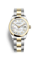 Rolex Datejust 31 Stainless Steel / Yellow Gold / Domed / White - Roman / Oyster (278243-0027)