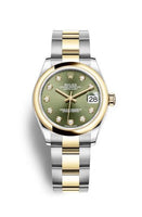 Rolex Datejust 31 Stainless Steel / Yellow Gold / Domed / Grey - Roman / Oyster (278243-0029)