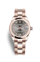 Rolex Datejust 31 Rose Gold / Domed / Grey / Oyster (278245-0031)