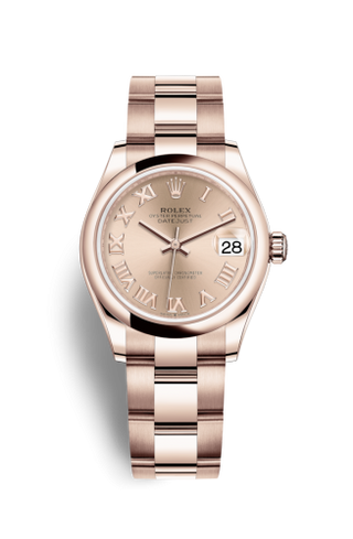 Rolex - 278245-0033  Datejust 31 Rose Gold / Domed / Rose - Roman / Oyster