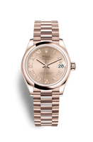 Rolex Datejust 31 Rose Gold / Domed / MOP / President (278245-0034)