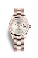 Rolex Datejust 31 Rose Gold / Domed / White - Roman / Oyster (278245-0037)