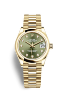 Rolex Datejust 31 Yellow Gold / Domed / Champagne - Diamond / President (278248-0018)