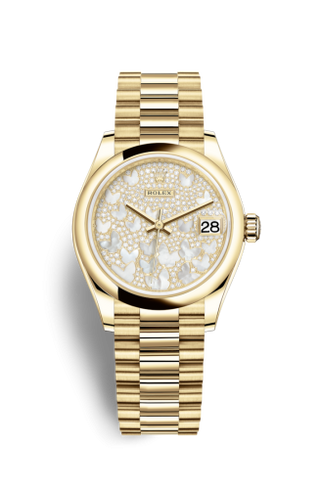 Rolex - 278248-0022  Datejust 31 Yellow Gold / Domed / Butterfly / President