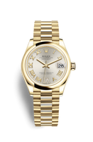 Rolex Datejust 31 Yellow Gold / Domed / Butterfly / President (278248-0028)