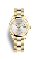 Rolex Datejust 31 Yellow Gold / Domed / Grey - Roman / President (278248-0033)