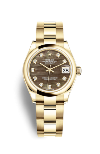 Rolex - 278248-0037  Datejust 31 Yellow Gold / Domed / Black MOP / Oyster