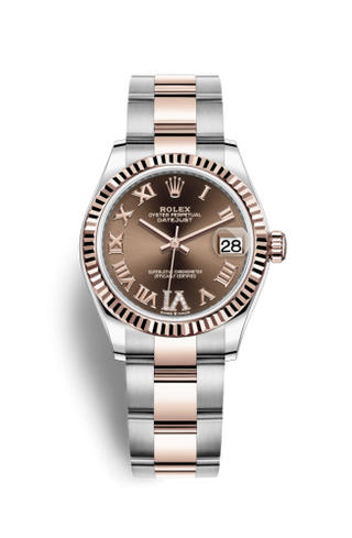 Rolex - 278271-0003  Datejust 31 Stainless Steel/ Rose Gold / Fluted / Chocolate - Roman / Oyster