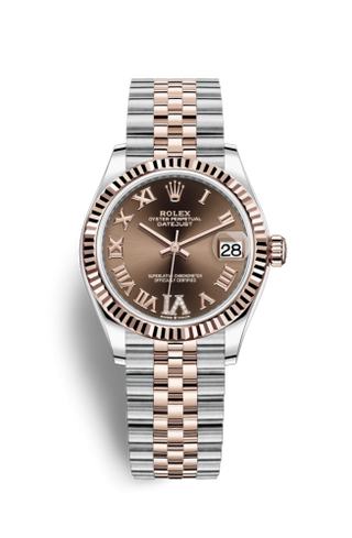 Rolex - 278271-0004  Datejust 31 Stainless Steel/ Rose Gold / Fluted / Chocolate - Roman / Jubilee