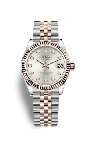 Rolex - 278271-0016  Datejust 31 Stainless Steel/ Rose Gold / Fluted / Silver - Diamond / Jubilee