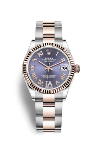 Rolex - 278271-0019  Datejust 31 Stainless Steel/ Rose Gold / Fluted / Aubergine - Roman / Oyster