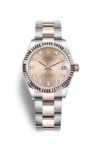 Rolex - 278271-0023  Datejust 31 Stainless Steel/ Rose Gold / Fluted / Rose - Diamond / Oyster