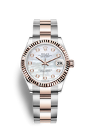 Rolex Datejust 31 Stainless Steel / Rose Gold / Fluted / MOP / Jubilee (278271-0025)