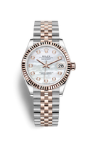 Rolex Datejust 31 Stainless Steel/ Rose Gold / Fluted / Chocolate - Diamond / Oyster (278271-0026)