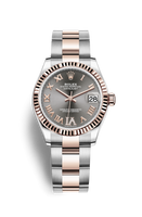 Rolex Datejust 31 Stainless Steel/ Rose Gold / Fluted / Grey - Roman / Jubilee (278271-0029)