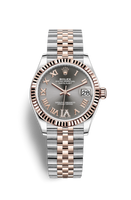 Rolex Datejust 31 Stainless Steel/ Rose Gold / Domed - Diamond / White - Roman / Oyster (278271-0030)