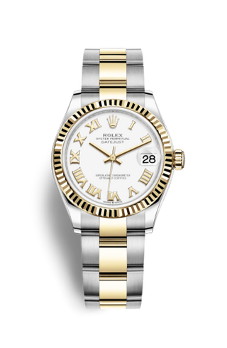 Rolex - 278273-0001  Datejust 31 Stainless Steel / Yellow Gold / Fluted / White - Roman / Oyster