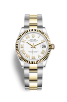 Rolex Datejust 31 Stainless Steel / Yellow Gold / Fluted / Grey - Diamond / Oyster (278273-0001)