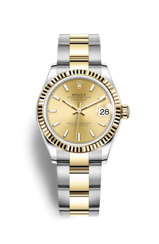 Rolex - 278273-0013  Datejust 31 Stainless Steel / Yellow Gold / Fluted / Champagne / Oyster