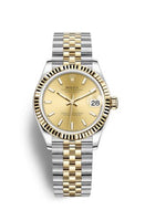 Rolex Datejust 31 Stainless Steel / Yellow Gold / Domed / Silver - Diamond / Oyster (278273-0014)