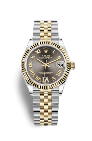 Rolex - 278273-0018  Datejust 31 Stainless Steel / Yellow Gold / Fluted / Grey - Roman / Jubilee