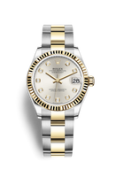 Rolex Datejust 31 Stainless Steel / Yellow Gold / Domed - Diamond / Black MOP / Jubilee (278273-0019)