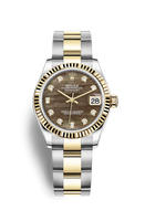 Rolex Datejust 31 Stainless Steel / Yellow Gold / Fluted / Olive - Roman / Oyster (278273-0023)