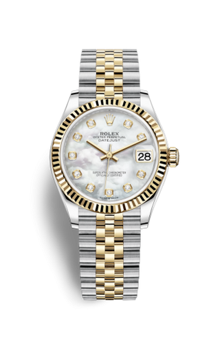 Rolex - 278273-0028  Datejust 31 Stainless Steel / Yellow Gold / Fluted / MOP / Jubilee