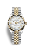 Rolex Datejust 31 Stainless Steel / Yellow Gold / Fluted / Olive - Roman / Jubilee (278273-0028)