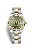 Rolex Datejust 31 Stainless Steel / Yellow Gold / Fluted / Grey - Roman / Oyster (278273-0029)