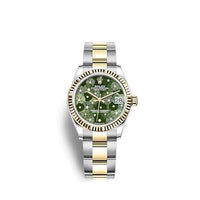 Rolex Datejust 31 Stainless Steel / Yellow Gold / Fluted / Olive - Floral / Jubilee (278273-0031)