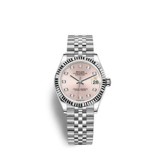 Rolex - 278274-0032  Datejust 31 Stainless Steel Fluted / Jubilee / Pink - Diamond