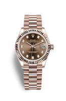 Rolex Datejust 31 Rose Gold / Fluted / Rose - Roman / Oyster (278275-0010)