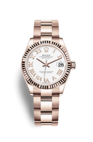 Rolex Datejust 31 Rose Gold / Fluted / Grey / President (278275-0018)