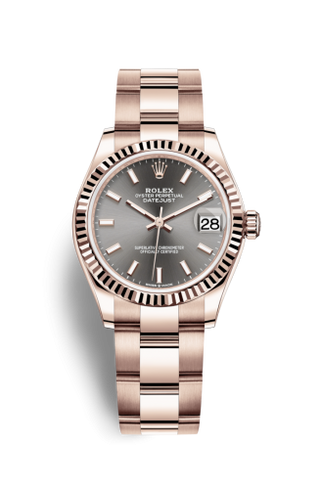 Rolex - 278275-0026  Datejust 31 Rose Gold / Fluted / Grey / Oyster