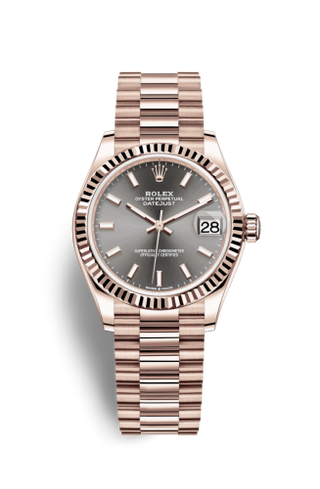 Rolex - 278275-0027  Datejust 31 Rose Gold / Fluted / Grey / President