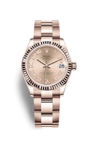 Rolex - 278275-0034  Datejust 31 Rose Gold / Fluted / Rose - Roman / Oyster