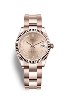 Rolex Datejust 31 Rose Gold / Fluted / Grey / Oyster (278275-0034)