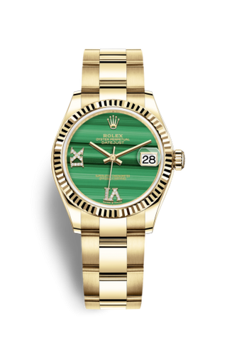 Rolex - 278278-0003  Datejust 31 Yellow Gold / Fluted / Malachite / Oyster