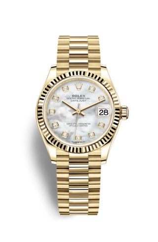 Rolex - 278278-0010  Datejust 31 Yellow Gold / Fluted / MOP / President