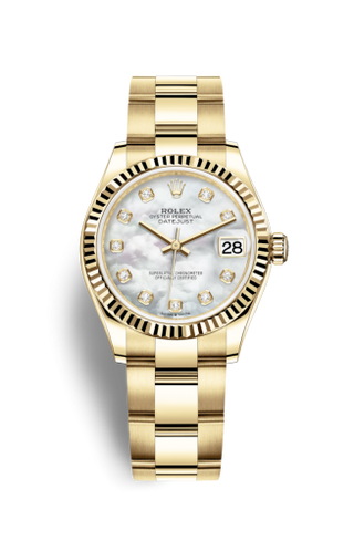 Rolex - 278278-0017  Datejust 31 Yellow Gold / Fluted / MOP / Oyster