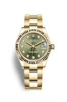 Rolex Datejust 31 Yellow Gold / Fluted / Champagne - Diamond / Oyster (278278-0018)