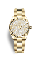 Rolex Datejust 31 Yellow Gold / Domed / Silver - Diamond / President (278278-0021)