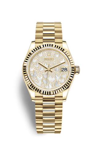 Rolex - 278278-0022  Datejust 31 Yellow Gold / Fluted / Butterfly / President