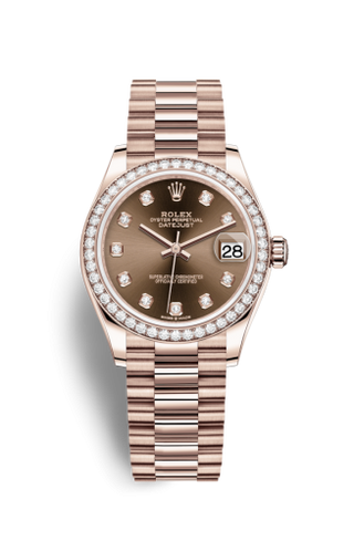 Rolex - 278285rbr-0006  Datejust 31 Rose Gold / Diamond / Chocolate - Diamond / President