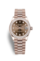 Rolex Datejust 31 Rose Gold / Diamond / Rose - Roman / Oyster (278285rbr-0006)