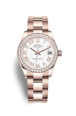 Rolex - 278285rbr-0007  Datejust 31 Rose Gold / Diamond / White - Roman / Oyster