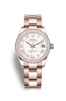 Rolex Datejust 31 Rose Gold / Diamond / Grey / President (278285rbr-0007)