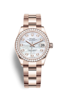 Rolex Datejust 31 Rose Gold / Diamond / White - Roman / President (278285rbr-0011)