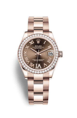 Rolex - 278285rbr-0015  Datejust 31 Rose Gold / Diamond / Chocolate - Roman / Oyster